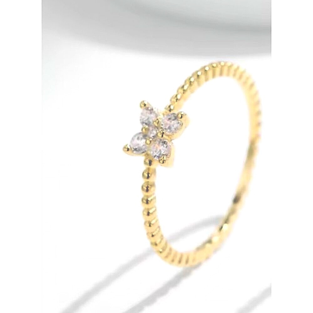 SALE!! 14k Yellow‎ Gold Sterling Butterfly Moissanite Diamond Ring, Size 7
